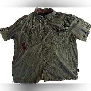 Harley-Davidson Grey Casual Button Down Shirt